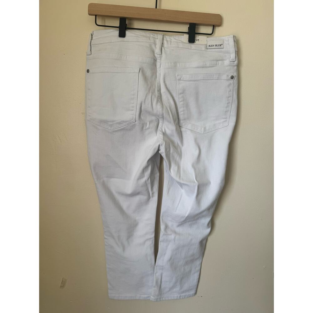 NWT Judy Blue White Capri Jeans Mid Rise JB78107 WHT 13/31 - Picture 2 of 12